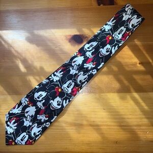 Mickey Inc. Black & White Mickey Mouse Print Tie